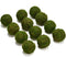 BYHER Handmade Natural Green Moss Decorative Ball, Set of 12 (2")