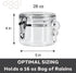 OGGI Clear Canister Airtight 28oz - Clamp Lid & Spoon, Ideal for Kitchen & Pantry Storage of Bulk Dry Food