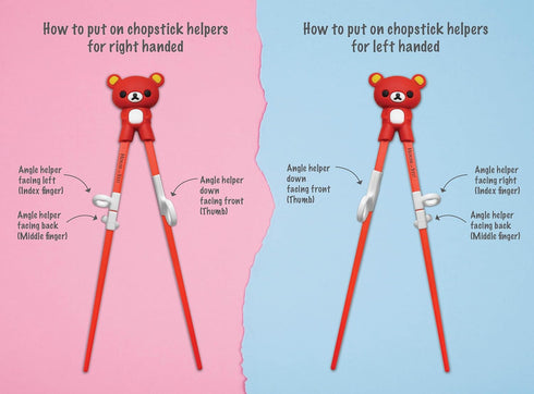 Kids Training Chopsticks for Toddlers and Adults, Removable Finger Helpers with Animal Design (BPA-Free, 4-Pack)