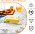 7 Inches Countertop 1 Glass Butter Dish with Lid for - Crystal Glass Butter Keeper Elegant Clear Butter Holder Tray