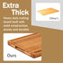 Bamboo Cutting Boards for Kitchen, 1" Extra Thick Butcher Block, Heavy Duty Wooden Chopping Block