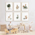 Joocrise Set 6 8x10 Inch Woodland Nursery Wall Art Decor of Animal Canvas Wall Decor Pictures Baby Room Neutral Wall