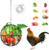 PAMGFCE Hanging Chicken Feeder, 7.4 Inch Metal Large Chicken Ball Cage,Hen Food Rack,