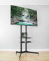 STAND-TV03E SHELF-TV03E VIVO Black Attachable Shelf for TV Cart Series