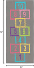 2'2" 6' Ottomanson x Hopscotch Kids Rug - Play Mat for Playroom, Bedroom, Daycare & Classroom - Fun & Interactive Game