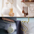 12-Pack 3.95" Brass S Hooks for Hanging - Heavy-Duty S-Shaped Hook for Coffee Cups Mug Coat Clothes Storage Hangers