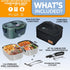 FORABEST Electric Lunch Box for Adults, Fast 80W Heated Portable Food Warmer Lunch Box for Car, Truck, Office