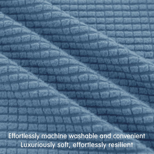 Hokway Stretch Couch Cushion Slipcovers - Reversible Cushion Protector Covers (Denim Blue, Small)