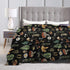320gsm Cozy (80"x60") Mushrooms Throw Blanket, Fluffy Soft Warm Plush Lightweight Decorative Blanket Gifts for Women