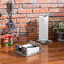 Set, Countertop MyGift Paper Towel and Napkin Holder Torched Wood and Industrial Metal Paper Towel Holder and Flat