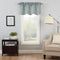 Eclipse Canova Modern Valance Rod Pocket Window Curtain, 42" x 21", River Blue for Kitchen or Bathroom
