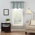 Eclipse Canova Modern Valance Rod Pocket Window Curtain, 42" x 21", River Blue for Kitchen or Bathroom