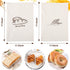 2 Pack 17.7 11.8in Augshy Bread Bags, Bread Bags for Homemade Bread, * Linen Bread Bag -Inside Lining to Keep Bread