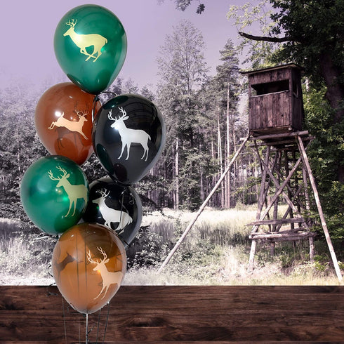 Havercamp Next Camo Party Bucks Latex Balloons, 6 Count, Great for Hunter Themed Party, Graduation, Father's Day