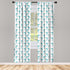 Ambesonne Sea Animals Window Curtains, Aqua Watercolor Art Dolphin Ocean Theme, Lightweight Decor 2-Panel Set - 28" x