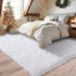 Fluffy White Rugs for Bedroom Living Room, 4x6 Feet Non-Slip Shaggy Area Carpet for Kids Room Decor