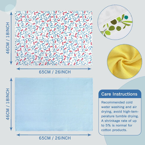 Kitchen Towel Set: 4 Pcs 18x26 Soft Absorbent 100% Cotton Dishcloths for Kitchen Drying, Quick Dry Bar Towel (Olive)