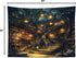 60L 80W Inches HVEST Fantasy Library Bookshelf Tapestry for Classroom Fairytale Tree Magic Bookshelf Wall Decor Retro