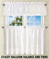Ellis Curtain Stacey Sheer Balloon Valance, 60" x 15", White