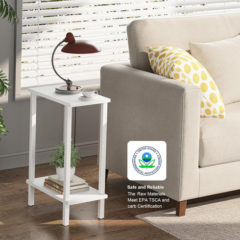 TB01BW062 TUTOTAK Small Side Table, Narrow End Table, Skinny Sofa Table, Slim Nightstand, Couch Table, Living Room, Bed