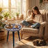 17.7 Inch Gesodant Plastics Tray with Detachable Three Wooden Legs, Versatile Side Table with Tray Design, Perfect