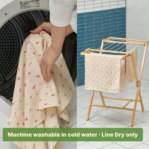 3-Layer Set 2 Sochang Cotton Muslin Towels, Unbleached & Fluorescent-Free, Multi-Purpose Kitchen Towels & Dish Cloths