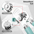 Manual Can Opener: Heavy Duty Stainless Steel Safe Cut with Magnetic Lifter, Smooth Edge, Easy Big Turn Knob, Aqua Sky