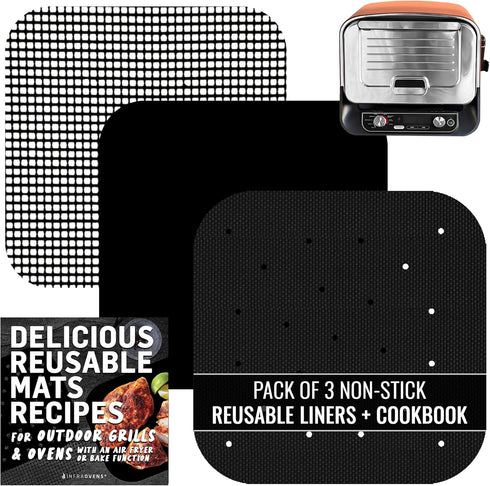 INFRAOVENS Reusable Liner Accessories for Ninja Woodfire Pizza Oven 8-in-1 Outdoor Smoker BBQ, Non-Disposable Non-Stick