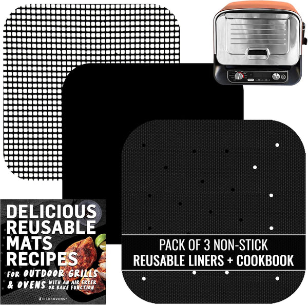 INFRAOVENS Reusable Liner Accessories for Ninja Woodfire Pizza Oven 8-in-1 Outdoor Smoker BBQ, Non-Disposable Non-Stick