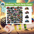 CZWXOXO 122PCS Set, Monster Truck Party Favors Jam Birthday Decorations Including Theme Slap Bracelets, Keychains, Gift