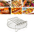 Air Fryer Double Layer Round Rack with 5 Skewers, Fits XL Air Fryers (9in, Fit 5.3 QT or Above)