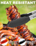 Anaeat Non-Stick Silicone Locking Tong - 7" Mini Kitchen Food Tongs with Non-Slip Silicone Tips for Cooking, BBQ (Black)