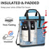 Tirrinia Insulated Wine Gift Carrier - 3 Bottle Travel Padded Cooler Tote Bag with Handle, Blue