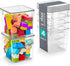Sorbus Small Clear Plastic Storage Bins with Lids, Stackable Storage Bins for Clothes, Medicine, Bathroom, 4 Pack