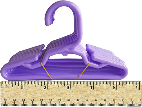12 Purple 5.5 Inch Hangers for 14 Inch Dolls and 18 Inch Dolls - Doll Clothes Hangers