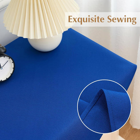 2 Pack 24X24 Inch Small Square Table Cloth Royal Blue Tablecloth Washable Polyester Solid Table Cover for Night Stand