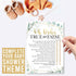 Hadley Designs Baby Shower Games Set, 25 Double-Sided Cards for 25 Guests, Word Scramble & True or False (Greenery)