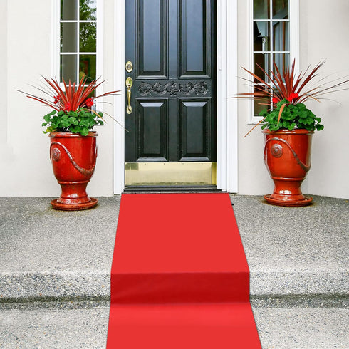 Shappy Red Carpet Runner Rug with 1 Piece Carpet Tape for Wedding, Christmas, Thanksgiving, 2.6 x 16.4 Feet