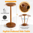 22" (1, BLUEWEST Drink Table, Tall Compact Side Table with Phone Slot and Weighted Base, Durable Pedestal Table Accent