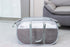 Pop Up Laundry Hamper with Durable Handles, Collapsible Basket for College Dorm, Kids Room, Travel (Blue+Gray)