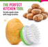 2Pcs Set Vegetable Brush Scrubber for Food Fruit and Veggie Brush Silicone Top and Ultra-Strong Bristles Potato