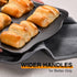 HONGBAKE 2 Pack Mini Loaf Baking Pans, 8-Cavity Nonstick Small Cornbread and Banana Bread Set