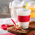 4 Pack 20 oz Set Crystalia On The Go Yogurt Parfait Cups with Lids & Spoons, BPA FREE Reusable Yogurt Containers, Take