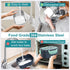Electric Heated Lunch Box for Adults, 80W 1.5L Leak-Proof Stainless Steel Container, 12/24/110V with Fork & Spoon