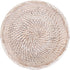 Hipiwe Small Key Basket Bowl for Entryway, 7.6" Round Woven Wicker Basket, Whitewash