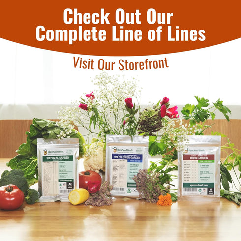 |15,000 32 2026 Open Seed Vault Heirloom Seeds | Seed Types | Survival Seeds | Season | Non GMO Vegetable and Fruit