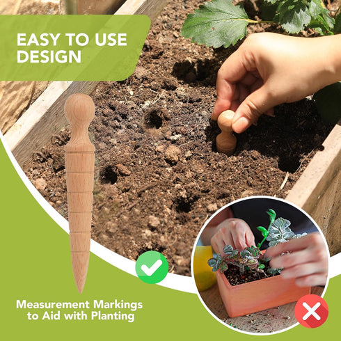 Wooden DIY Newspaper Plant Pot Maker Set, Plant Seed Dibber for Grow Your Own Seedlings Gardening Tool