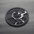 Silicone Coasters for Drinks - 6 Pack Unique Design Spider Drink Coasters, 4" Black Coaster Set by COASTERFIELD
