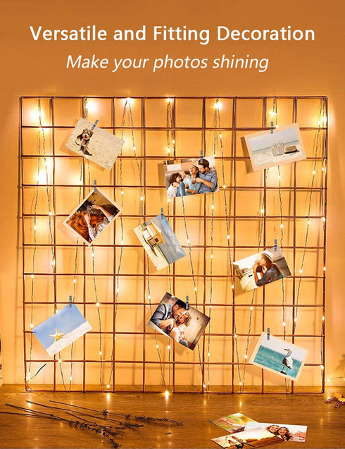 50 17ft 8 LECLSTAR LED Photo Clips String Lights, with Remote - Modes Fairy Lights to Clip on Pictures, Photos, Cards