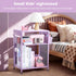 19in 3-Tier 3 ECOLOVI Kids Nightstand High for Floor Beds, Metal Small Bedside Table with Adjustable Storage Shelf